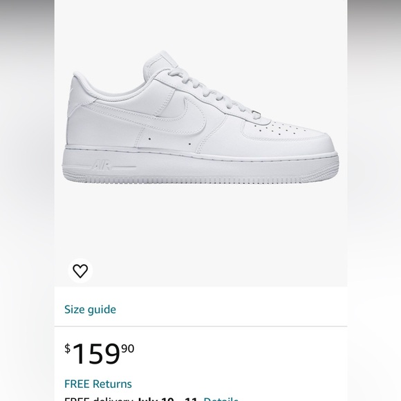 ALL WHITE AIR FORCE 1 IN EXCELLENT CONDITION (size 12 Men’s) - Picture 3 of 13